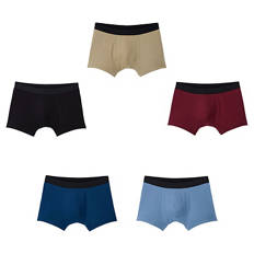 Herren Retropants 5er-Pack, M, Schwarz/Blau/Rot/Khaki