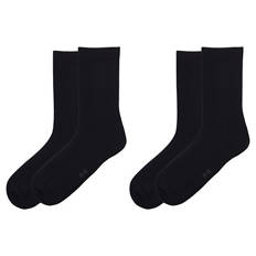 Damen oder Herren Socken, 2er-Pack, Schwarz, 35/38