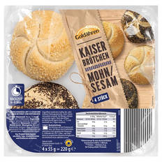 Kaiserbrötchen 220 g, Mohn/Sesam