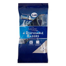 Men's 3 Blade Disposable Razor 4 Pack