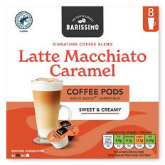 Signature Blend Latte Macchiato Caramel Coffee Pods 8 Pack