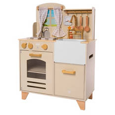 Landhausküche Holz, Beige