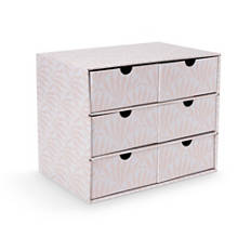 Organizer in cartone, piccola scatola per utensili, foglie beige