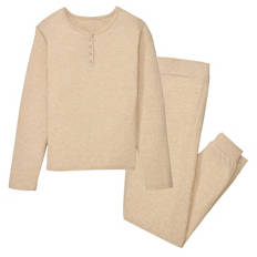 Damen Pyjama, Hellbeige, S 36/38