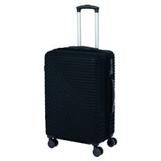 Erweiterbarer Hartschalen-Trolley, Medium, Schwarz