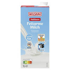 H-Milch 1,5 % haltbare fettarme Milch 1 l