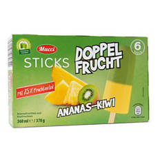 Stecchi all'ananas e kiwi double