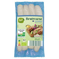 Bio-Bratwurstsortiment, Schwein 260 g