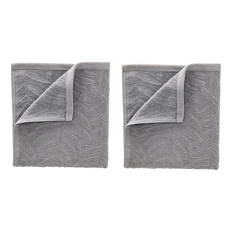 Eukalyptus Frottierhandtücher, Handtuch 2er Set, Grau
