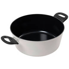 Poêles en céramique, 26 cm, pot de conservation, crème