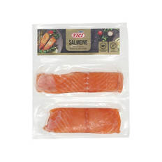 Porzioni di salmone surgelato