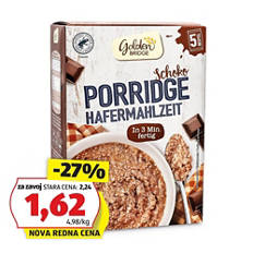 Ovsena kaša, s čokolado