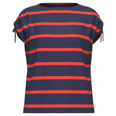 Damen Maritimes T-Shirt, Rote Streifen, M 40/42