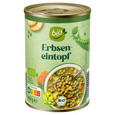 Bio-Suppe/-Eintopf 400 g, Erbseneintopf