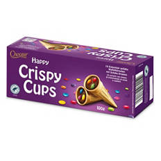 Hrustljavi korneti, s čokoladnimi dražeji