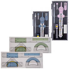 Set di compassi e strumenti geometrici