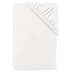 Jersey-Boxspringbett-Spannbetttuch Komfortgröße, Weiß