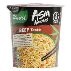 Noodles asiatici in confezione, manzo