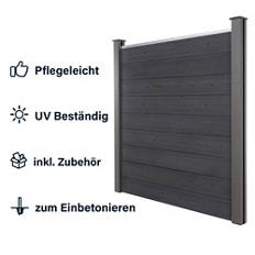 Sichtschutzzaun CALLADO 1x Element, 2x Pfosten