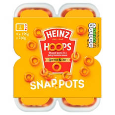 Hoops in a Juicy Tomato Sauce Snap Pots 4 Pack