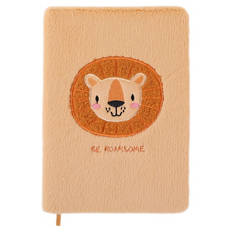 Notizbuch und Federmäppchen, Notizbuch, Löwe