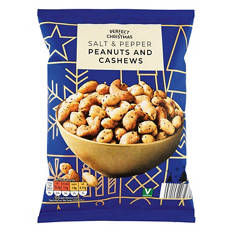 Salt and Pepper Peanuts and Cashews