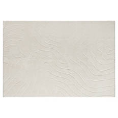 Teppich mit Hoch-Tief-Struktur, Weiß