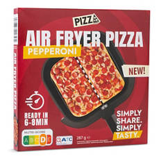 Pizza cotta in friggitrice ad aria, salame