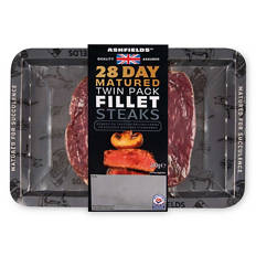 100% British Beef Fillet Steaks 28 Day Matured 2 Pack