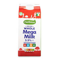 Irish Whole Mega Milk 3.5% Fat