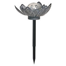 Solar LED-Wasserlilie, Grau, Groß