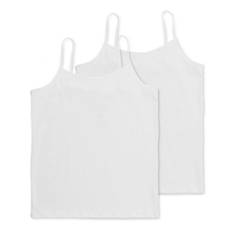 Damen-Basic Unterhemd, Doppelpackung, Strap Weiss, S