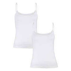Damen Unterhemd, Weiß, Ärmellos, XS 32/34