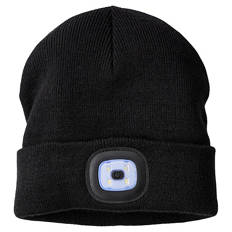 LED-Arbeitsmütze, Herren, Schwarz