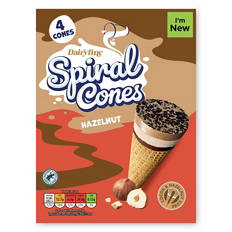 Milk Chocolate Spirals Cones