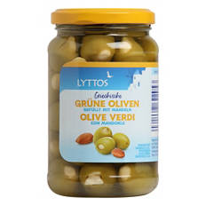 Olive greche ripiene, mandorle