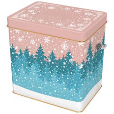 Spieluhrdose mit Gebäckmischung, Pink-Blau