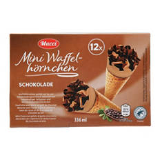 Mini cornets, chocolat
