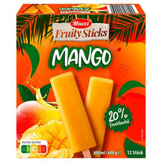 Frucht Stieleis 600 g, Mango