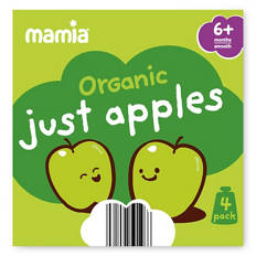 Organic Just Apples Fruit Pouch 4 Pack