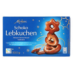 Schoko-Lebkuchen, Herzen/Sterne/Brezel, Vollmilch
