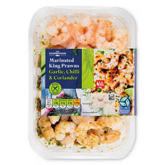 Ready to Eat Garlic, Chilli & Coriander Marinated King Prawns