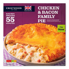 Chicken & Bacon Family Pie