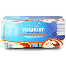 Yogurt alla frutta alla greca, arancia rossa e melograno