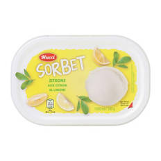 Sorbet glacé, citron