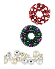 LED Bauble Garland / Wreath
