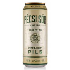 Prémium világos sör, szűretlen pils, 0,5 l