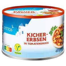Weiße Riesenbohnen / Kichererbsen 400 g, Tomatensoße