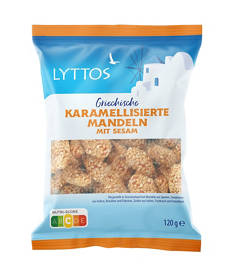 Karamellisierte Nüsse 120 g, Mandel-Sesam