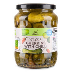 Pickled Gherkins with Chilli